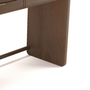 Mango Wood Honey Brown 2 Drawers Console Table