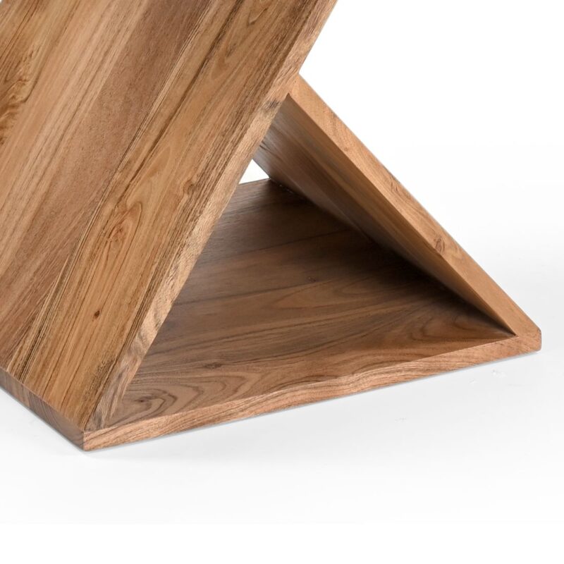 Natural Wood Magzine Rack Side Table