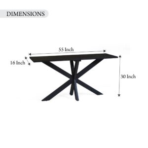 Mango Wood Black Console Table