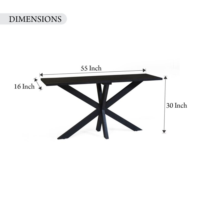 Mango Wood Black Console Table