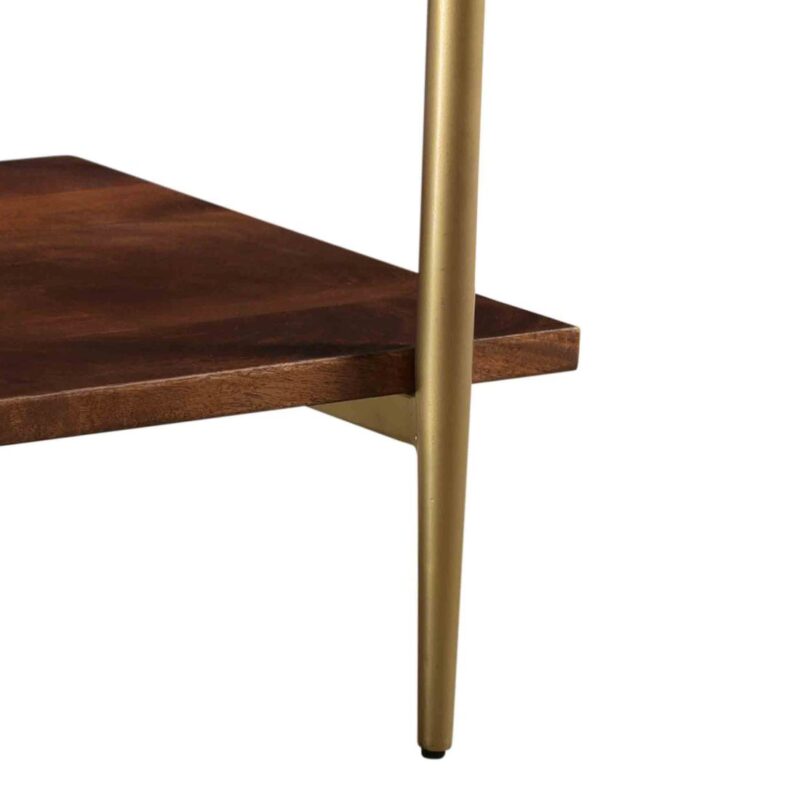 Mango Wood And Marble Coffee Table