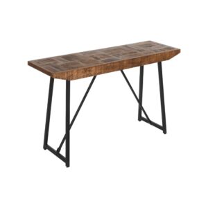 Honey Brown And Black Console Table