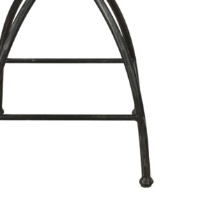 Sandblast Grey Wood And Iron Black Counter Stool
