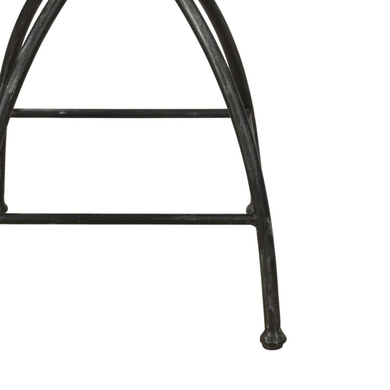 Sandblast Grey Wood And Iron Black Counter Stool